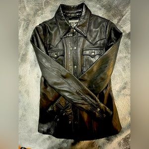 Expresso Color TRUE RELIGION Lambskin Leather Jacket